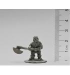 Dwarf Barbarian with Axe pewter