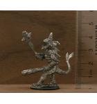 Lizardman Chief with Two Clubs pewter