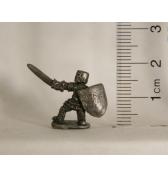 Knight with Sword Pointing pewter