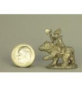 Dwarf Riding Bear pewter