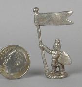 Knight with Flag Pewter