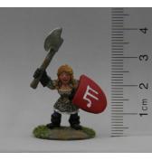 Dwarf Female Fighter with Axe painted