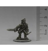 Dwarf Rogue with Sword and Crossbow pewter