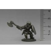 Dwarf with Axe Attacking pewter