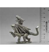 Large Laughing Dragon pewter