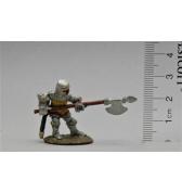 Fighter with Poleaxe Thrusting painted