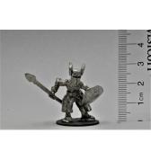 Fighter with Spear and Shield pewter