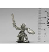 Dragonborn Fighter in Plate Armor and Sword pewter