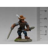 Rogue with Spiffy Hat, Sword and Dagger painted
